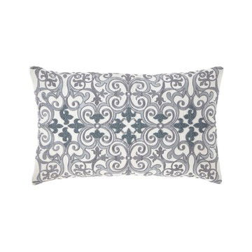 Darboux Scroll Embroidered Decorative Pillow