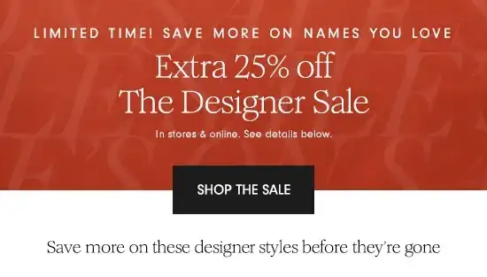 Extra 25% off - Shop the Sale