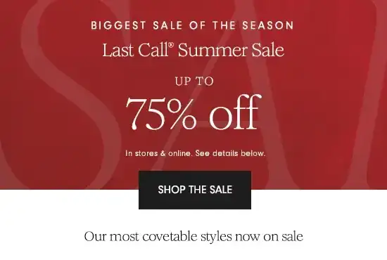 Up to 75% off - Shop the Sale