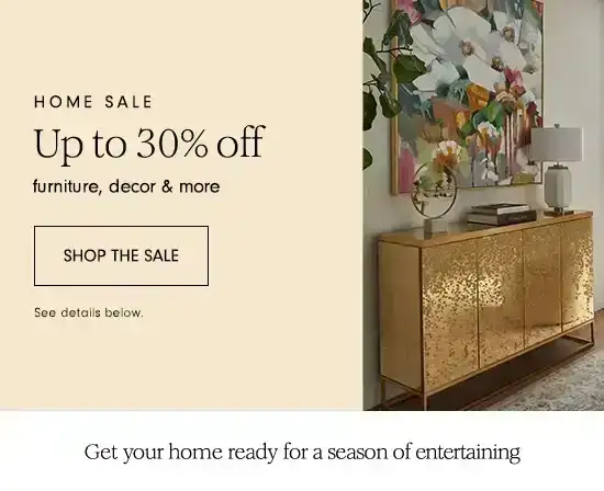 Up to 30% off furniture, decor & more