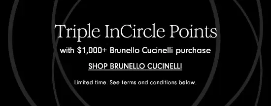 Triple points on Brunello Cucinelli