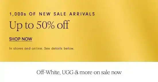 Up to 50% off - Shop Now