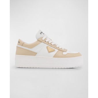 Downtown Bicolor Leather Low-Top Sneakers