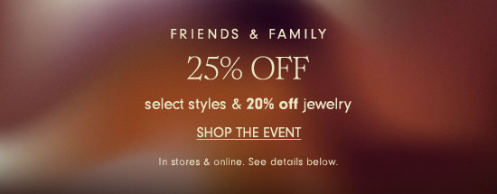 Up to 25% off select styles