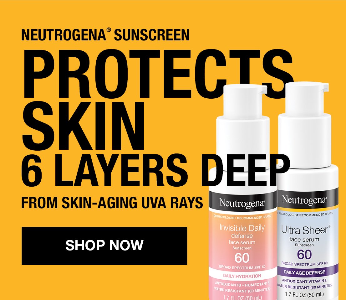 Neutrogena Sunscreen Protects Skin 6 Layers Deep From Skin-Aging UVA Rays - Shop Now