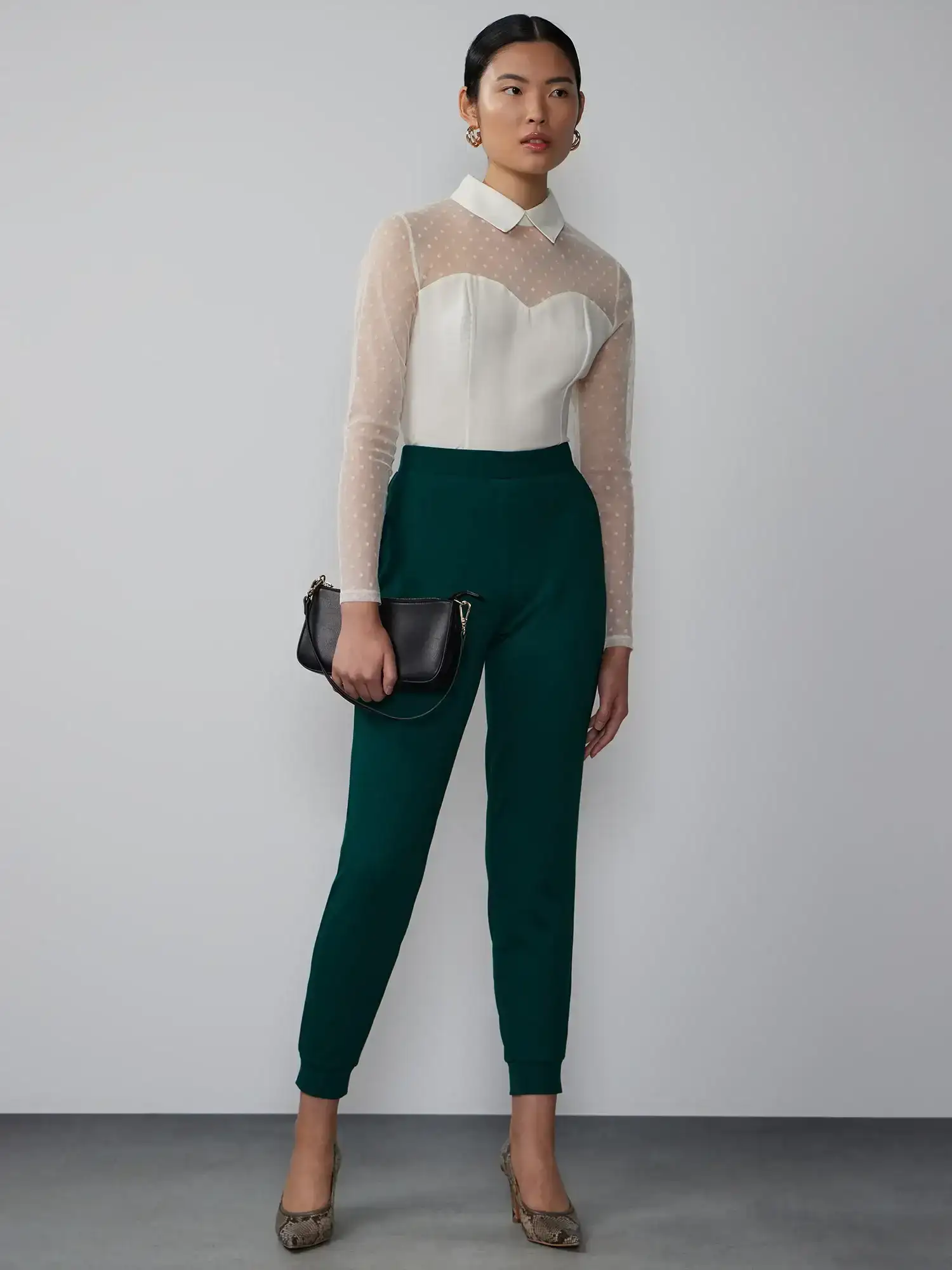 Image of High Rise Skinny Ponte Pull-On Pants