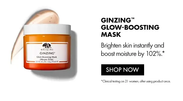 GINZING™ GLOW-BOOSTING MASK | Brighten skin instantly and boost moisture by 102%. | SHOP NOW