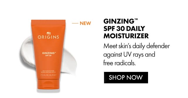 NEW | GINZING™ SPF 30 DAILY MOISTURIZER | Meet skin's daily defender against UV rays and free radicals. | SHOP NOW