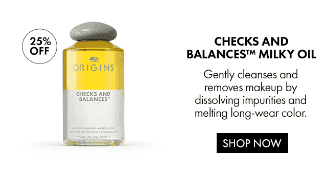 25% OFF - NEW | CHECKS AND BALANCES™ MILKY OIL | Gently cleanses and removes makeup by dissolving impurities and melting long-wear color. | Visubly helps reduce and prevent 3 types of spots for a more even, brighter skin tone | SHOP NOW