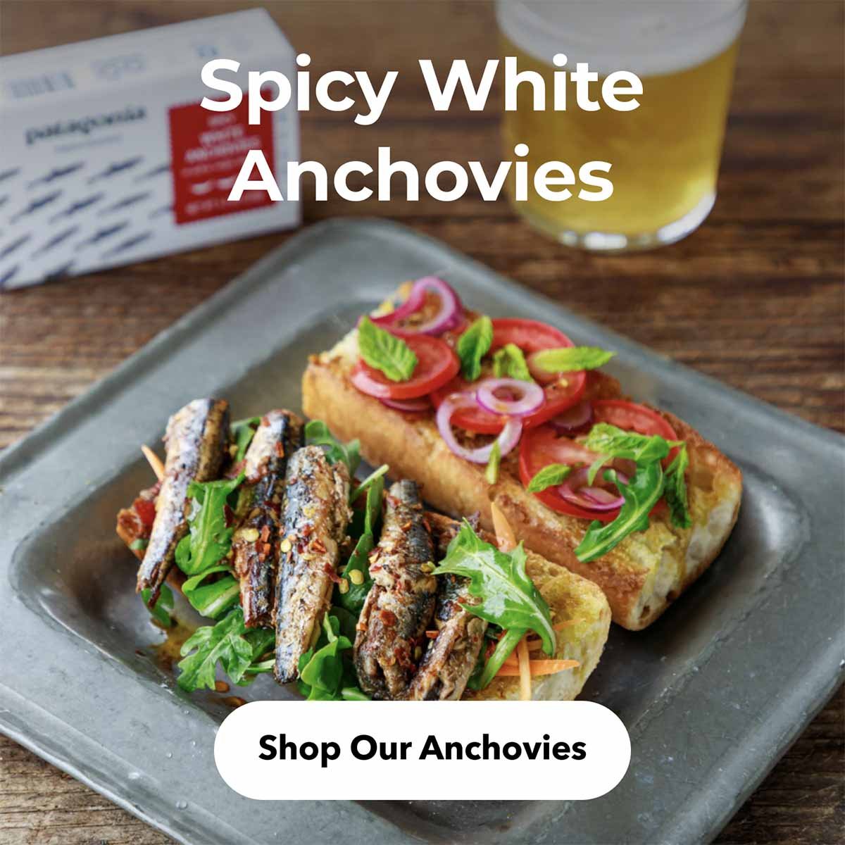 Spicy white anchovies. 