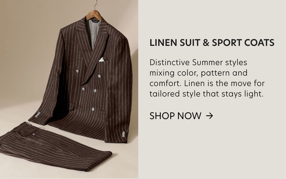 linen suit and sport coats