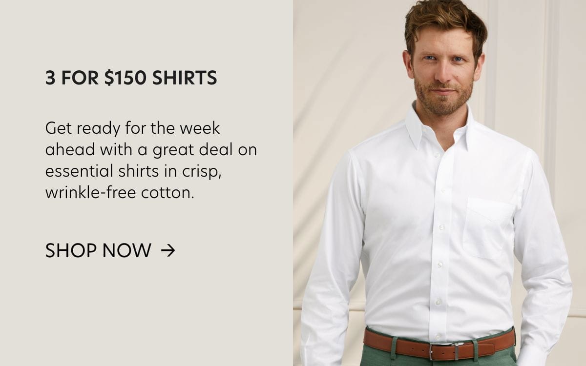 3 for \\$150 Essential Shirts