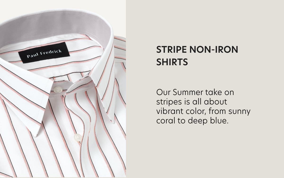 stripe non iron shirt