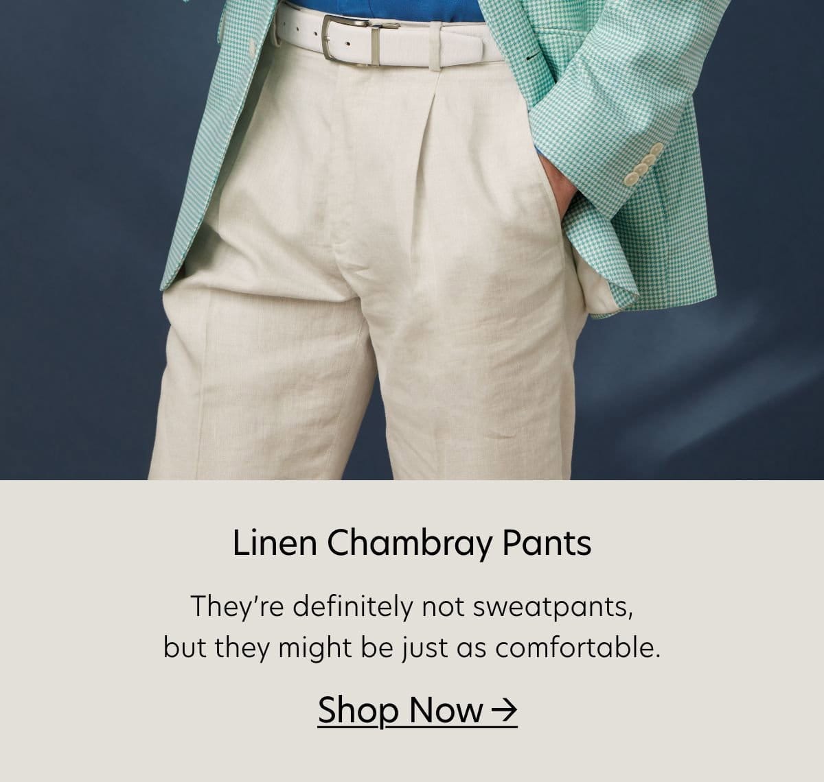 linen chambray pants