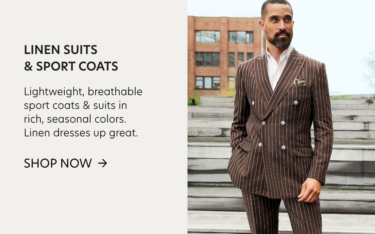 linen suit and sport coats