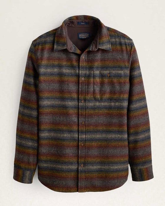 MEN'S STRIPE ELBOW-PATCH TRAIL SHIRT