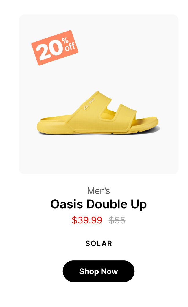 20ff Men's Oasis Double Up \\$39.99 \\$55 SOLAR Shop Now