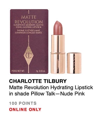 Charlotte Tilbury Matte Revolution Lipstick in Shade Pillow Talk - Nude Pink