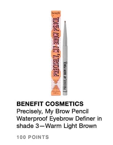 Benefit Cosmetics Precisely, My Brow Pencil Waterproof Eyebrow Definer in Shade 3 - Warm Light Brown