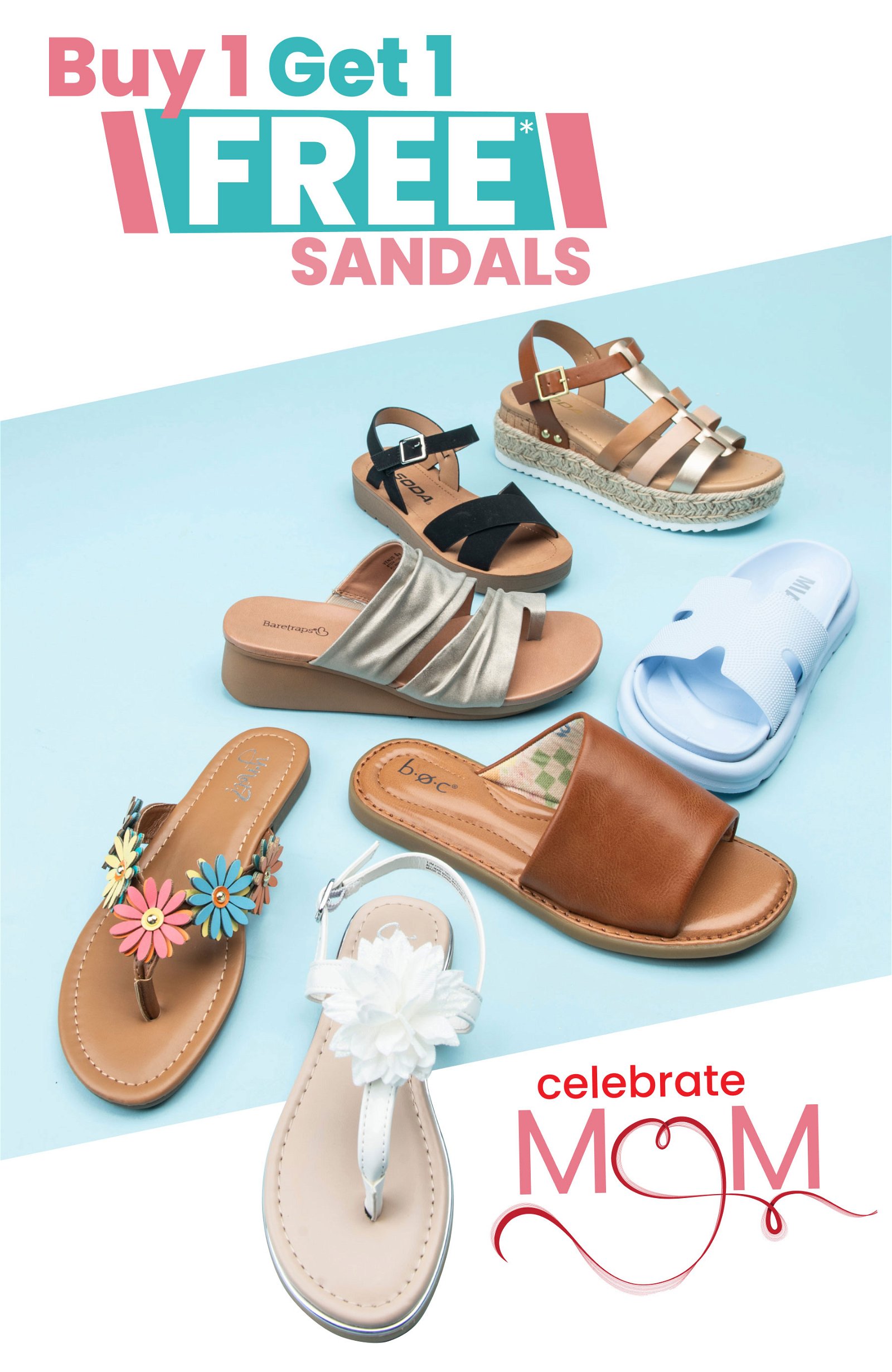 Buy One Get One Free Sandals for Mom