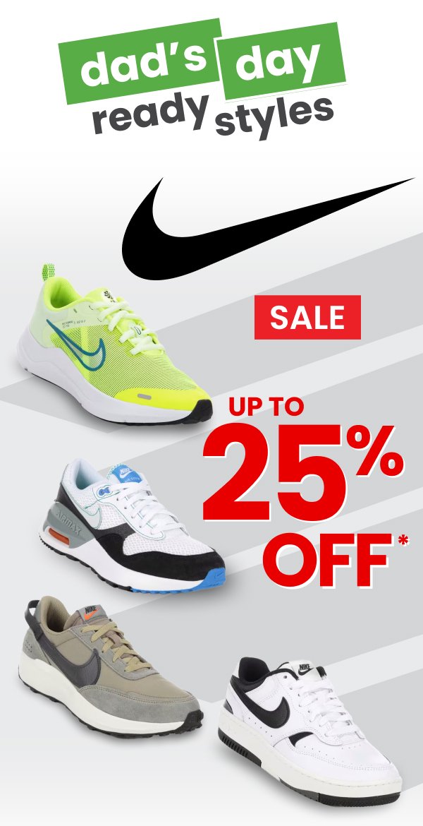 Shop Nike Starting at \\$39.98* - some exclusions may apply