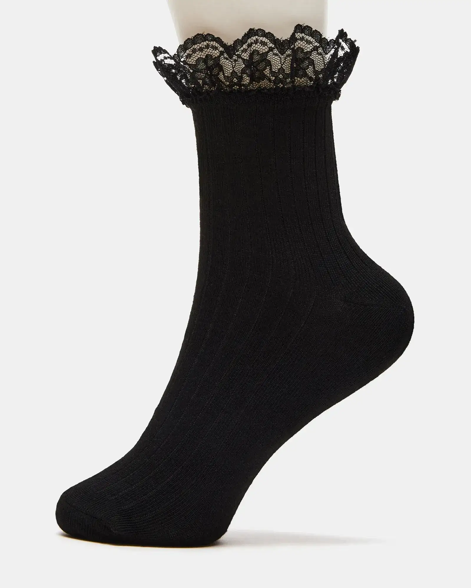 TRIM SOCKS BLACK-BLACK / ONESZ / 1