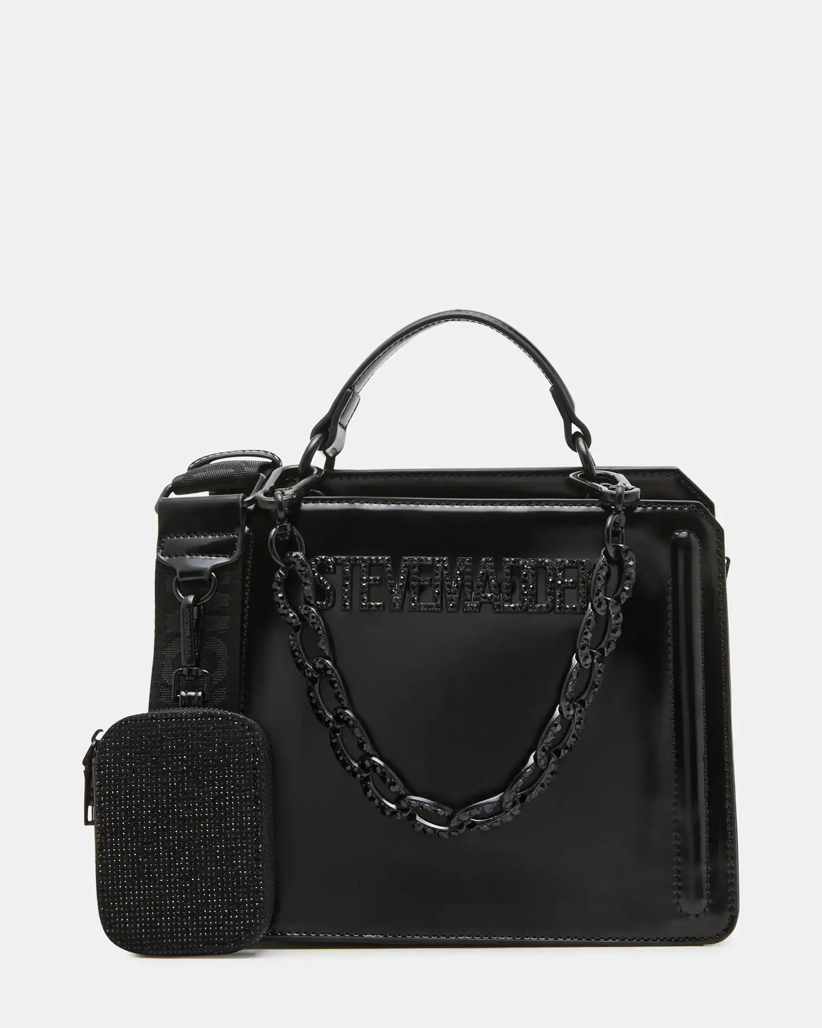 EVELYN BAG BLACK RHINESTONES - BLACK / ONESZ / 1