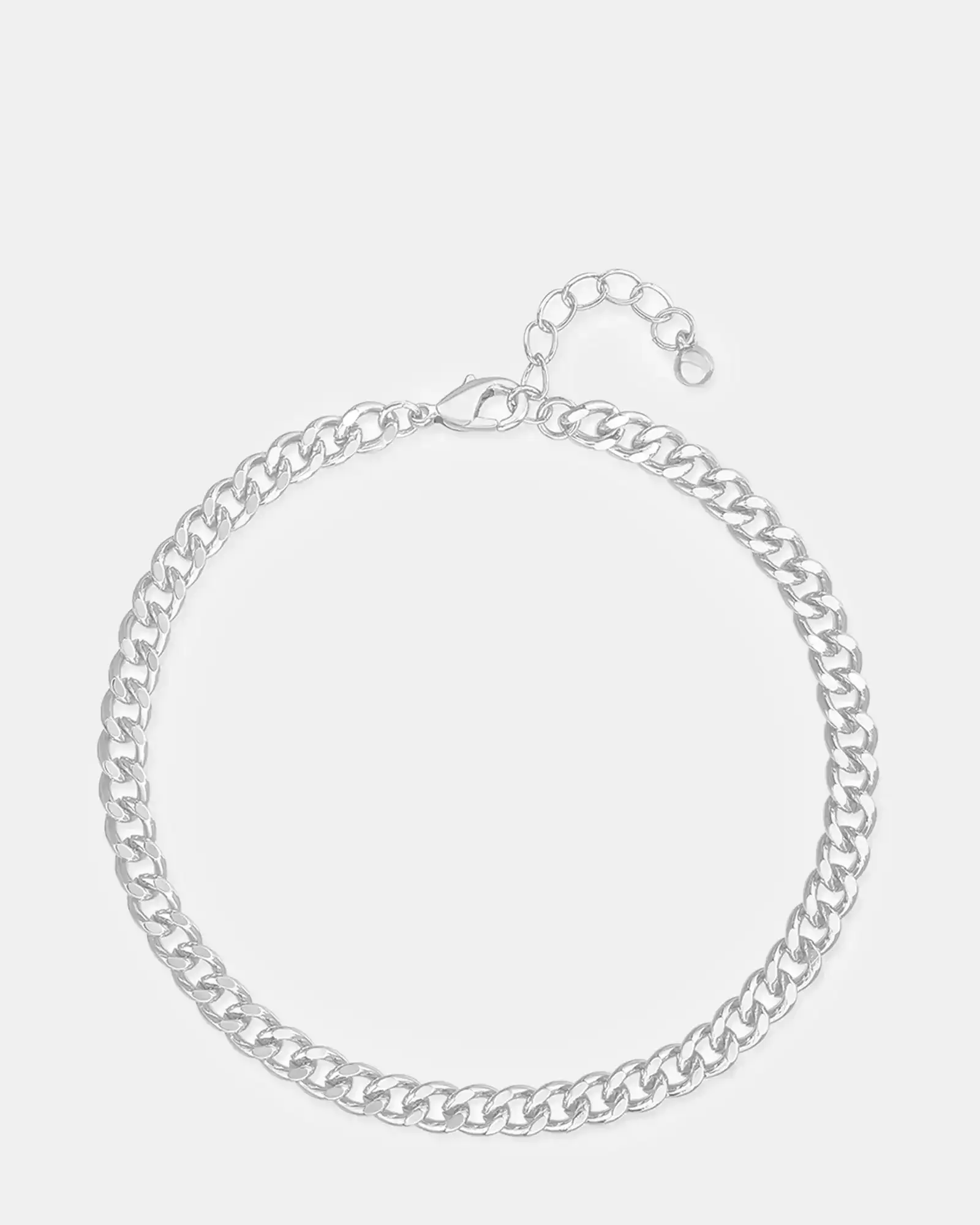 CURB CHAIN ANKLET SILVER-SILVER / ONESZ / 751