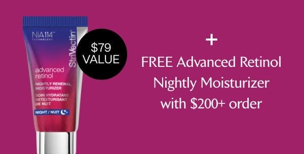 Get this Advanced Retinol Moisturizer with \\$200+ order