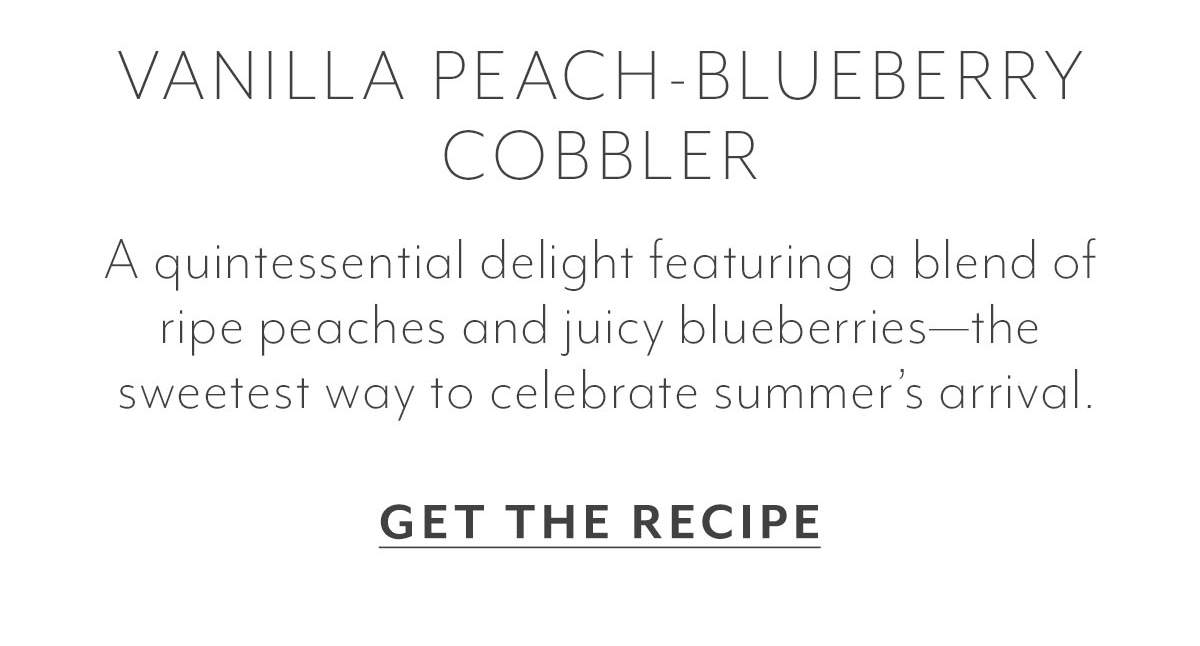 VANILLA PEACH-BLUEBERRY COBBLER