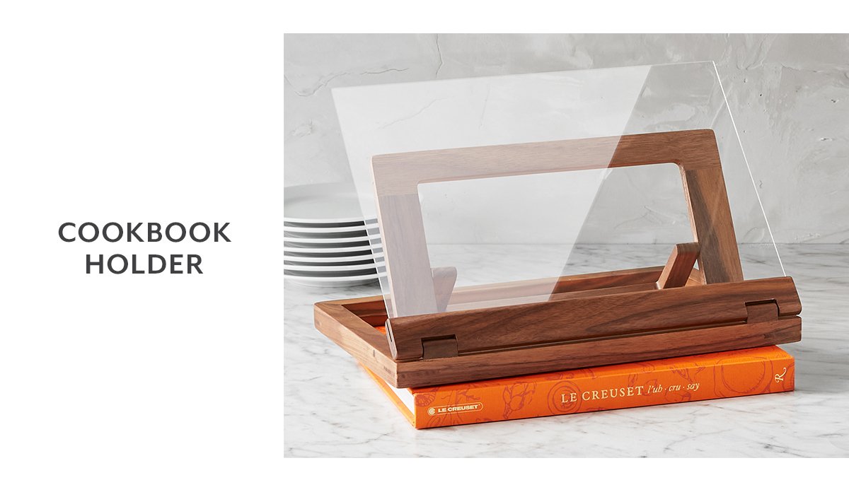 Sur La Table Black Walnut Cookbook Holder