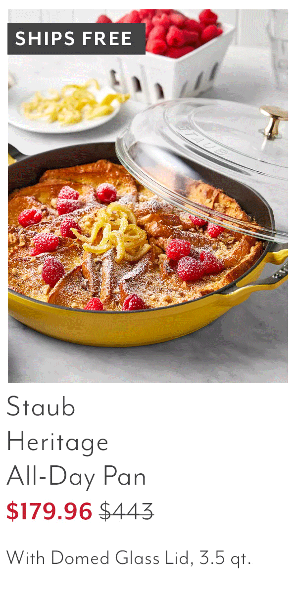 Staub Heritage All-Day Pan With Domed Glass Lid, 3.5 Qt.