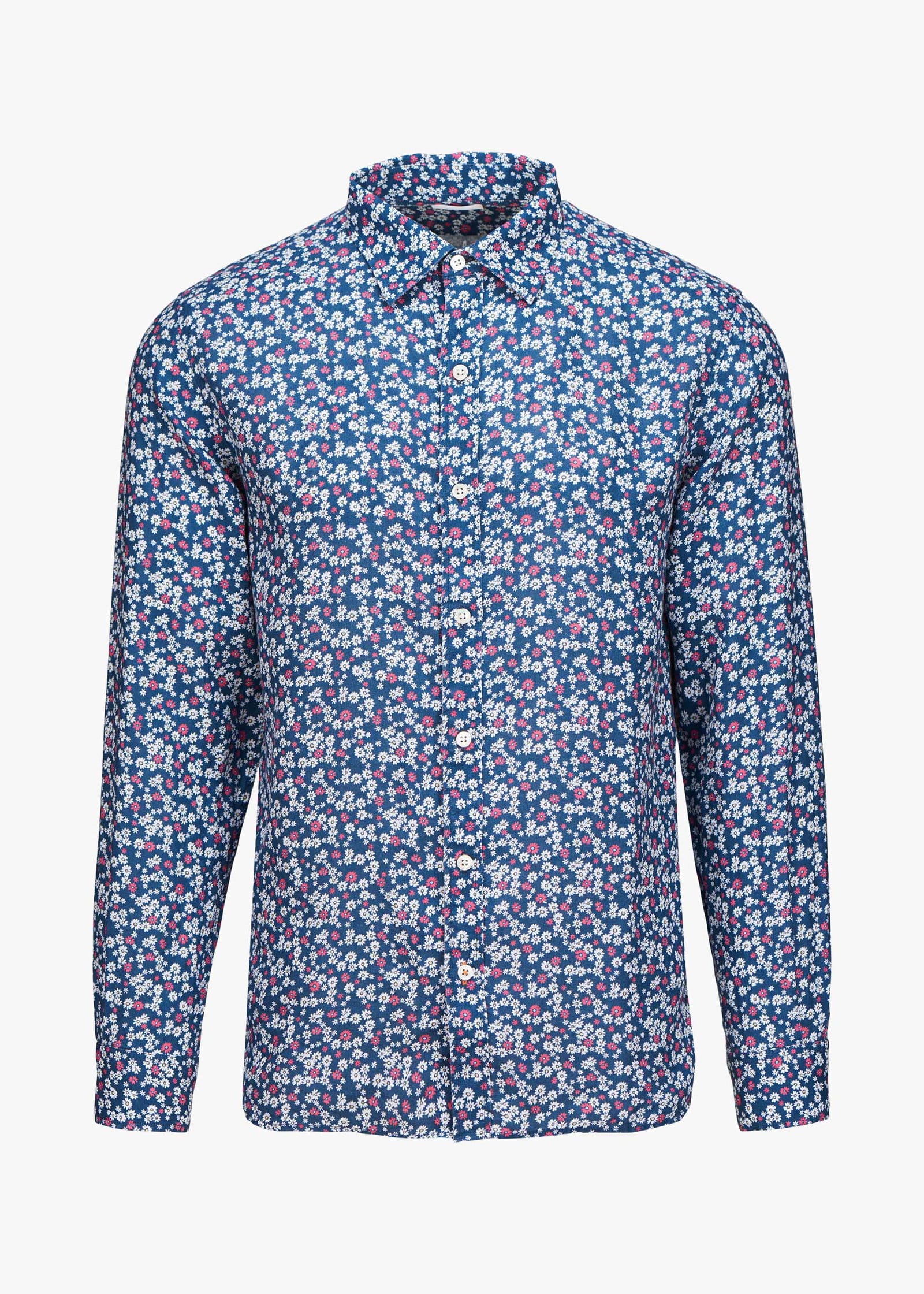 Image of Amalfi Printed Linen Shirt