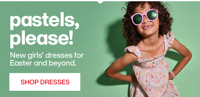 Pastels, please! New girls dresses for Easter and beyond. Shop Dresses.