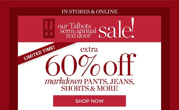 In Stores & Online Extra 60% off markdown Pants, Jeans, Shorts & More | Shop Now