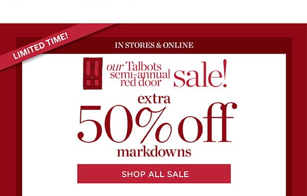 Extra 50% off markdowns | Shop All Sale