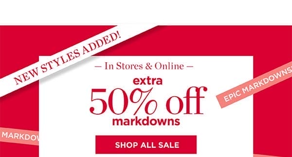 Extra 50% off Markdowns | Shop Sale