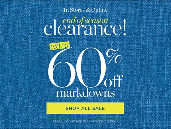 Shop 60% off Clearance