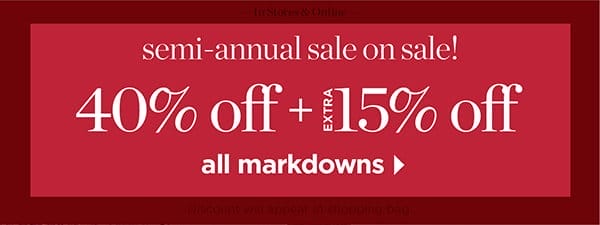 Our Talbots Semi-Annual Red Door Sale! 40% off + Extra 15% off all markdowns | Shop All Sale