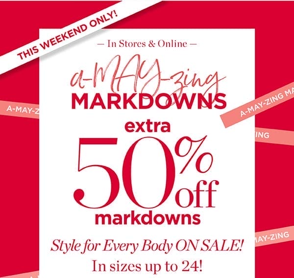 This Weekend Only! 50% off markdowns | Shop All Sale