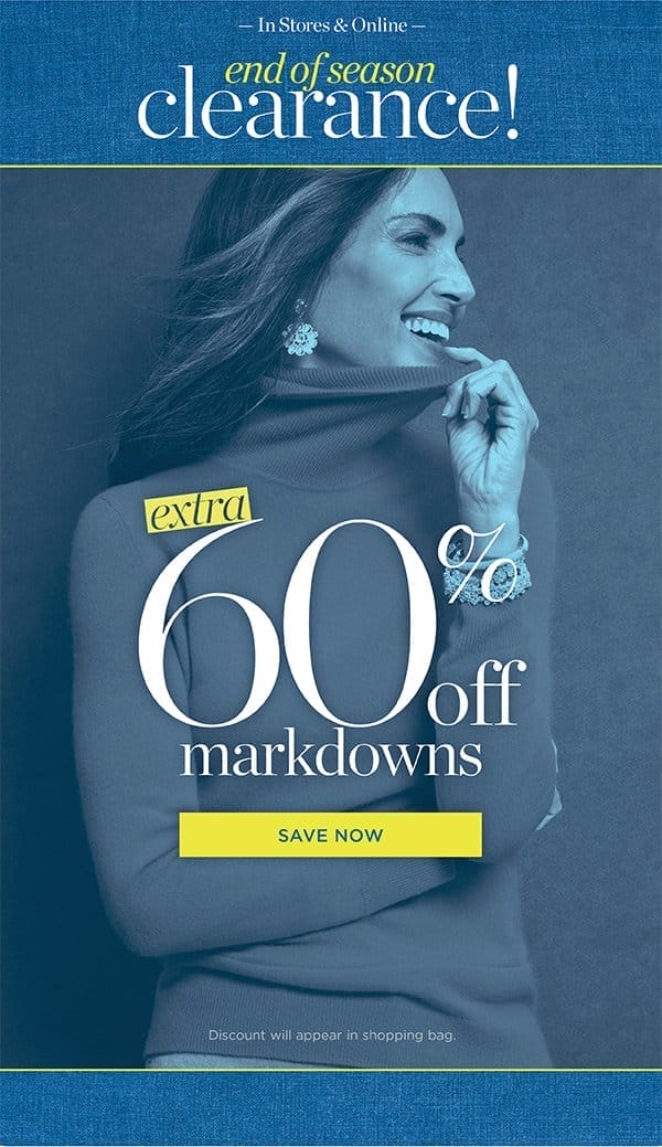 Extra 60% off all other markdowns. Shop All Sale