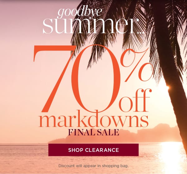 70% off Markdowns | Shop Clearance