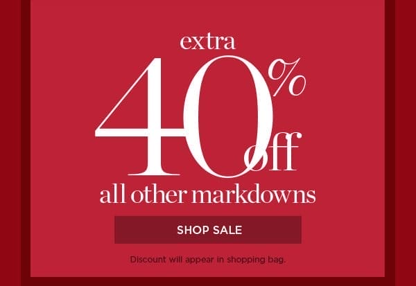 Extra 40% off all other markdowns | Shop All Sale