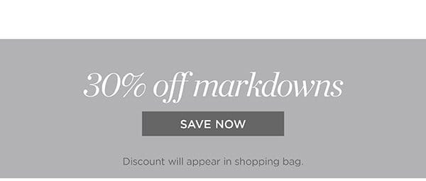 30% off markdowns | Save Now