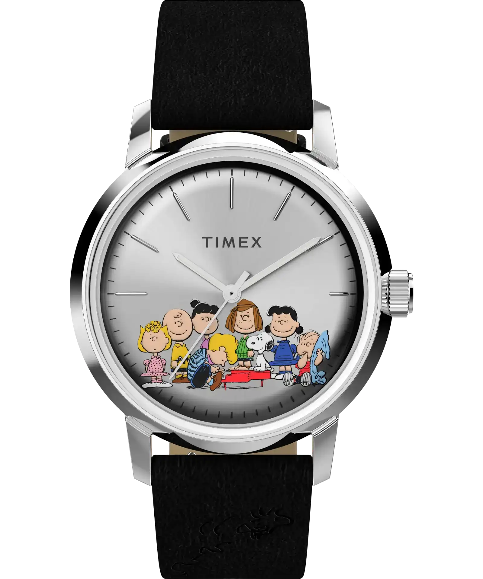 Image of Timex Marlin® Automatic x Peanuts Gang's All Here 40mm Leather Strap Watch