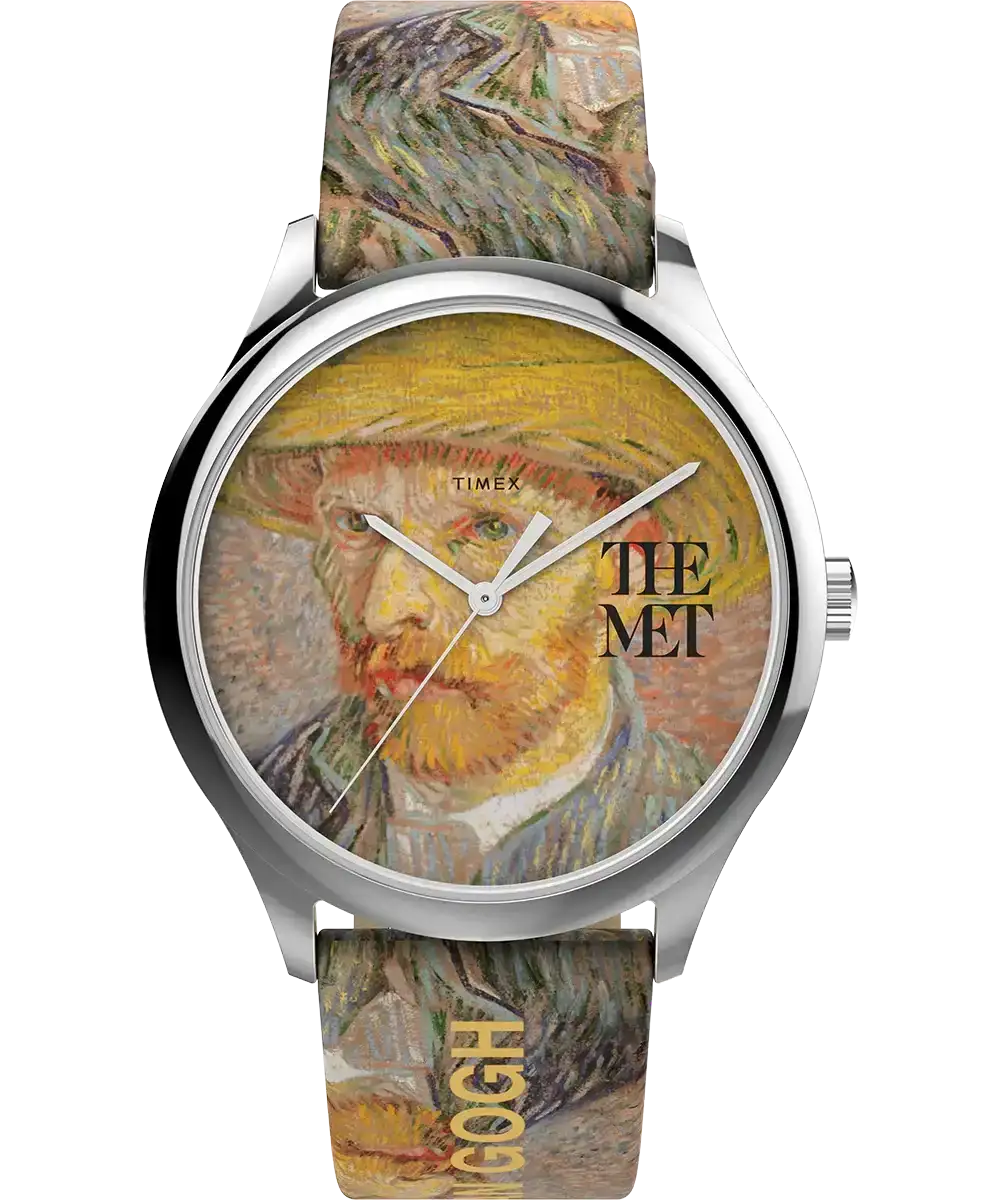 Image of Timex x The MET Van Gogh 40mm Leather Strap Watch