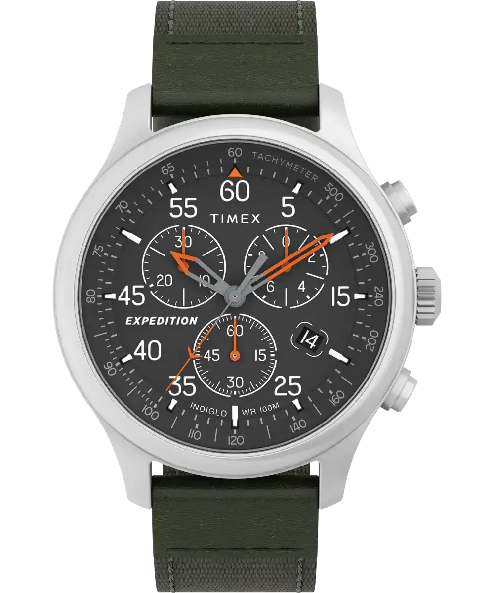 Image of Expedition® Field Chronograph 43mm Mixed Material Strap Watch