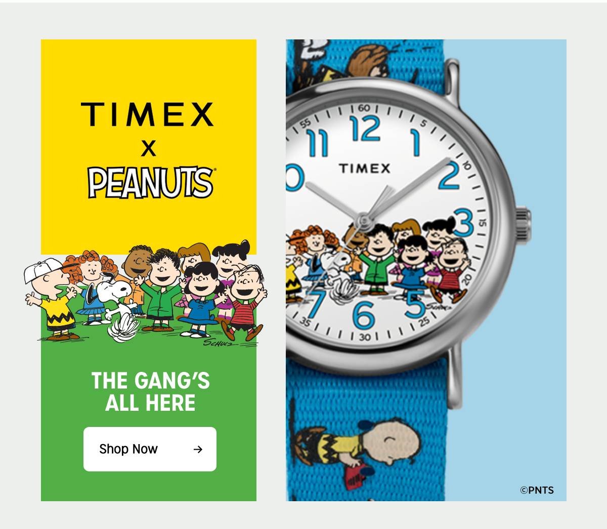 TIMEX X PEANUTS | THE GANG'S ALL HERE | Shop Now