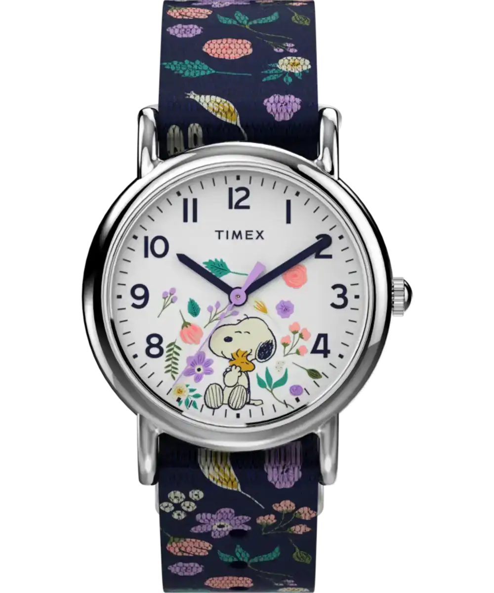 Image of Timex Weekender x Peanuts Floral 31mm Fabric Strap Watch