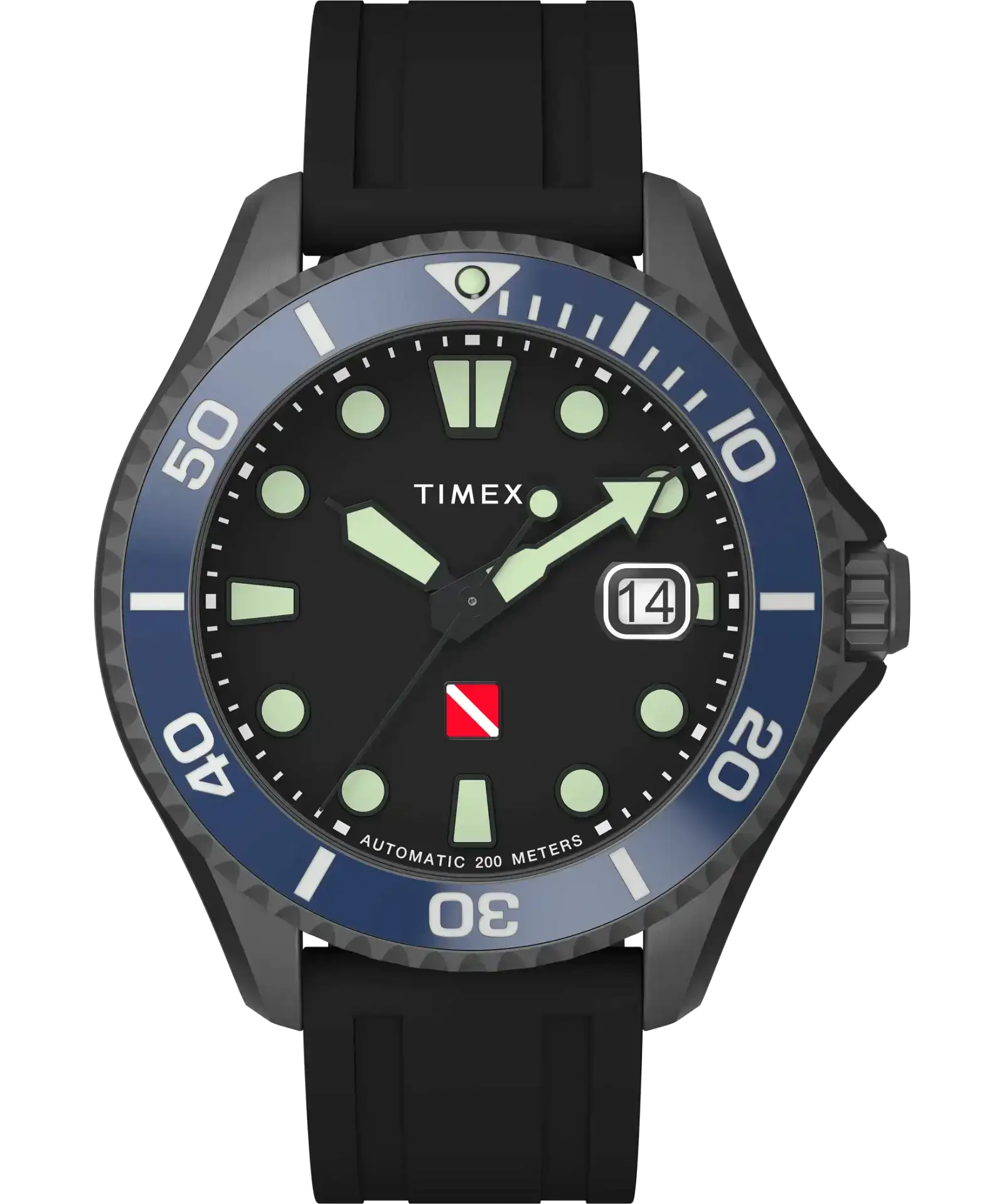 Image of Tiburón Automatic 44mm Synthetic Rubber Strap Watch